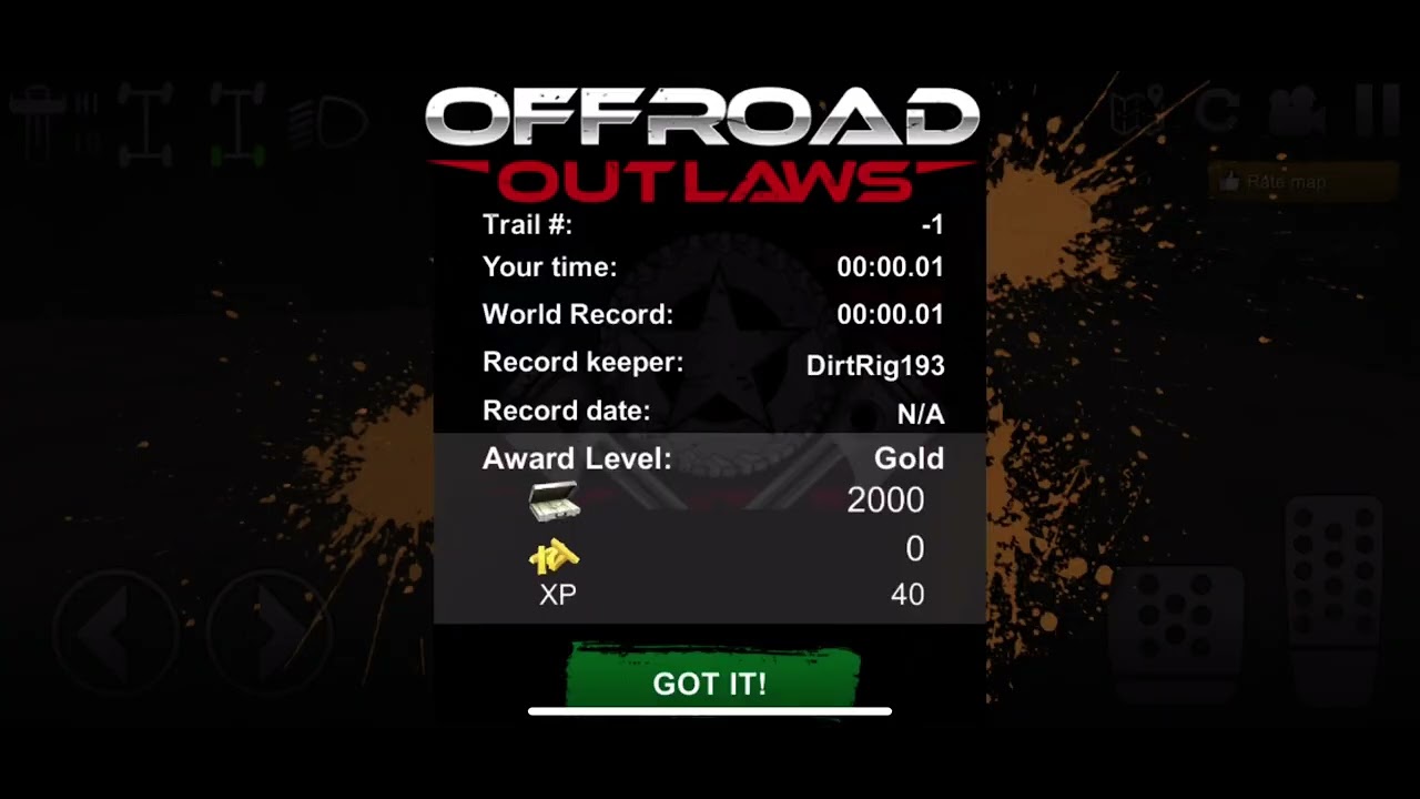 Off-road outlaws money map