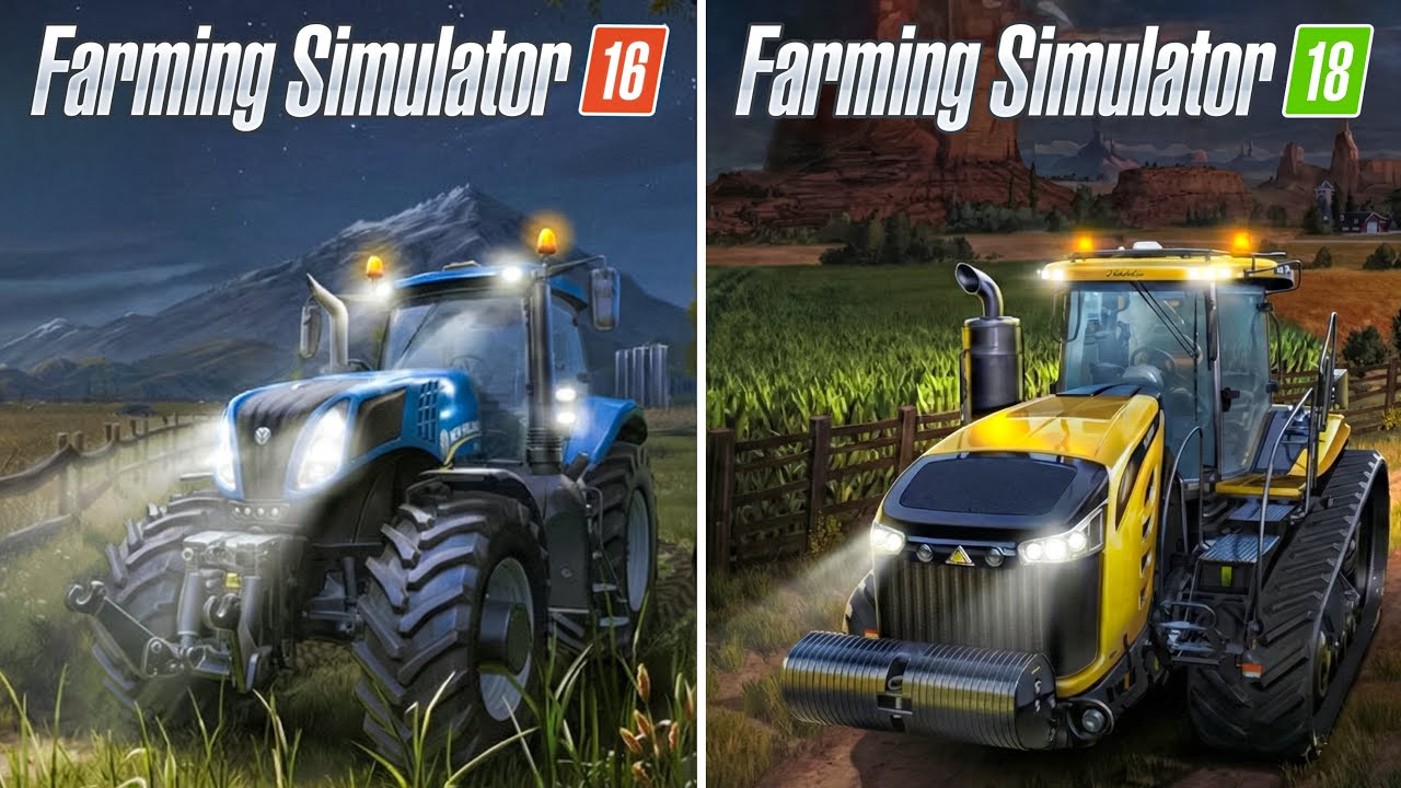 Fs16 vs Fs18 | Night Gameplay | Timelapse |