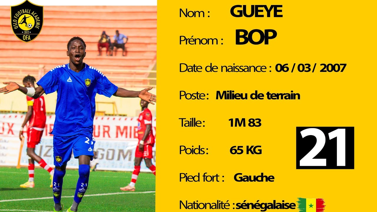 Oslo Football Académie - Buts et séquences de Bop Guèye_21 durant la 1ère partie de saison 2024-2025