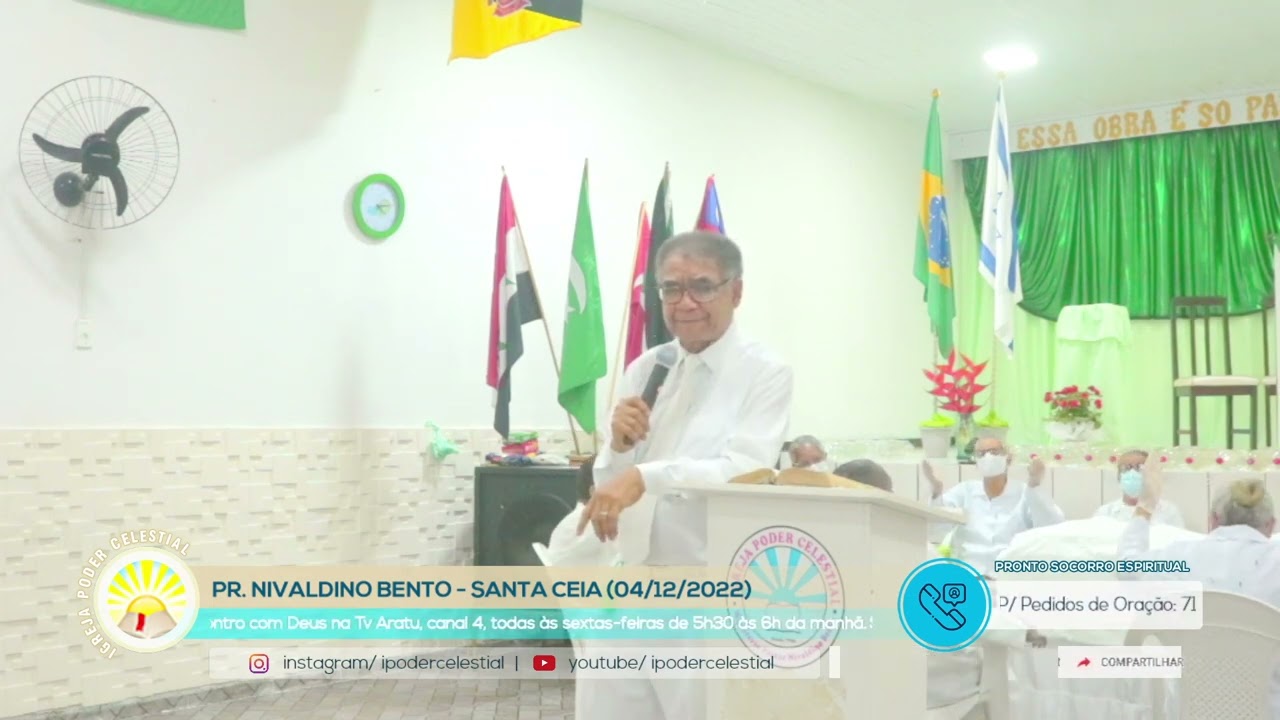 Santa Ceia IPC AO VIVO - Domingo (04-12-2022) - Pr. Nivaldino Bento