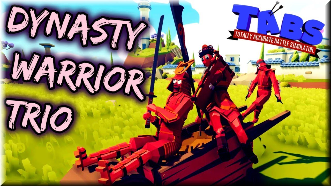 Dynasty Warrior Trio! Shogun+Red Jade+Sensei vs Every Unit - TABS Original Mods Renaissance Update