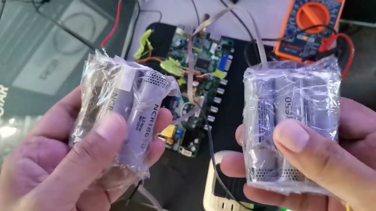 como hacer Monitor portatil con trajeta de televisor de 120 voltios,12 voltios baterias y cargador