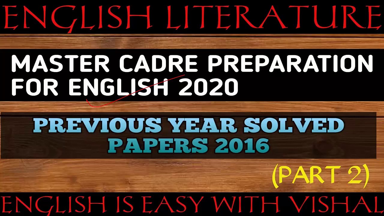 #117 Master cadre English previous year paper fully solved part 2