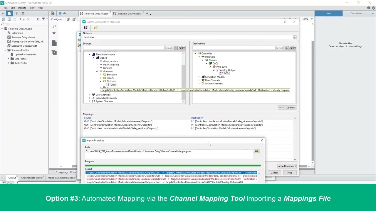 4 Ways of how to map Channels in NI VeriStand