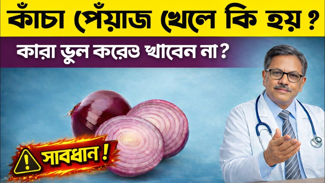 কাঁচা পেঁয়াজের উপকারিতা ও ক্ষতি | বয়স্কদের জন্য জরুরি স্বাস্থ্য তথ্য