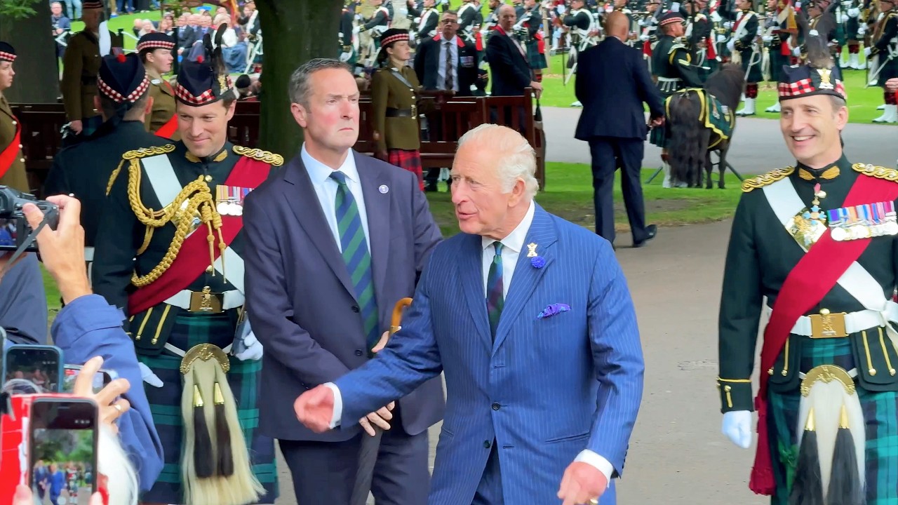 King Charles meets the crowd in Princes Street Gardens, Scotland
