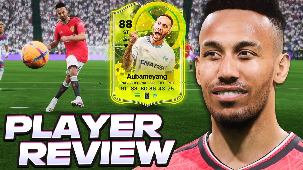 APENAS 90K POR ELE? VALE A PENA DEMAIS! | AUBAMEYANG 88 - RADIOATIVIDADE PLAYER REVIEW I EA FC 24