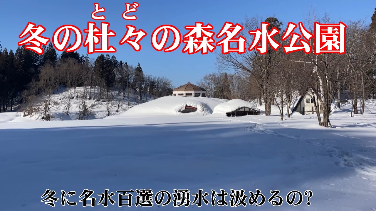 【新潟】冬に杜々(とど)の森名水公園まで名水百選の湧水を汲みに行ってみました