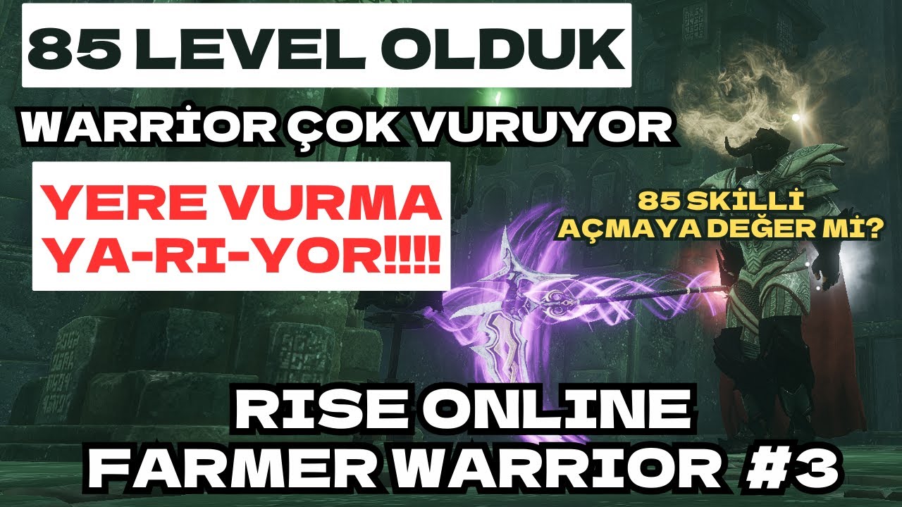 ABİ WARRİOR ÇOK VURUYOR! YERE VURMA SKİLLERİNİ AÇTIK! İLK FARMLARI ATTIK | Rise Online Warrior 3