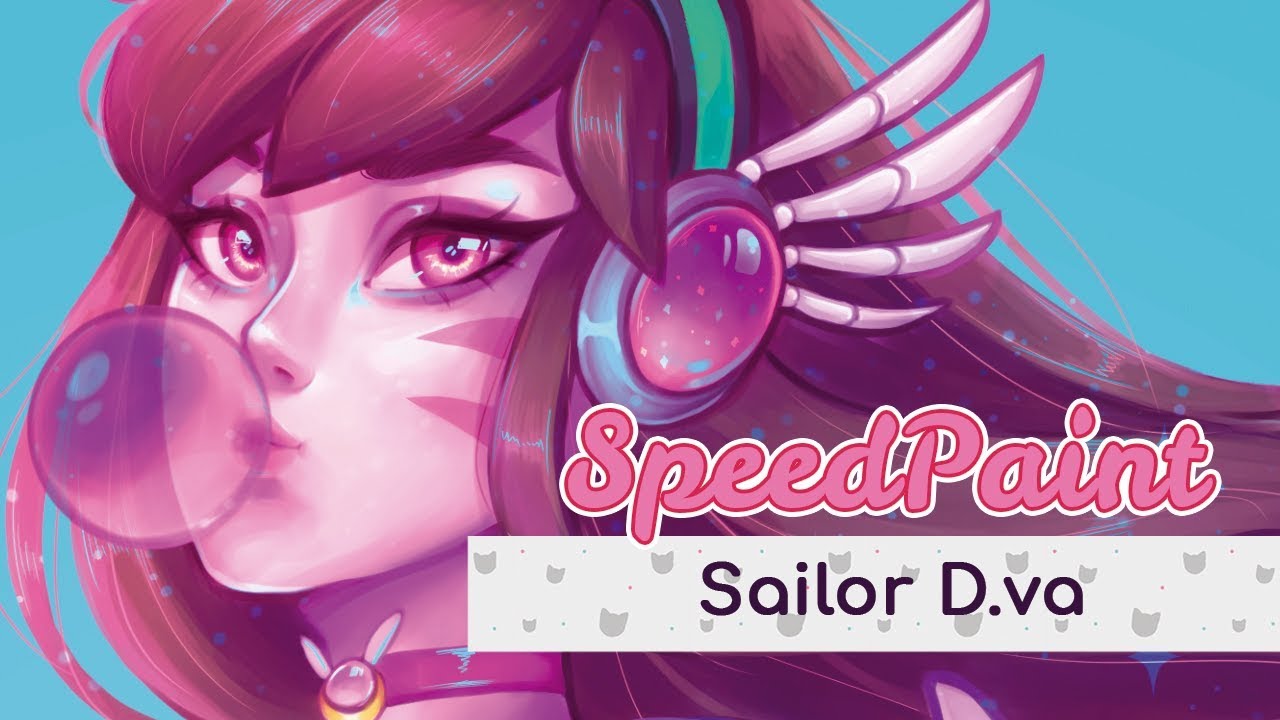 [SpeedPaint] Sailor D.VA (Overwatch) | BreeS Art