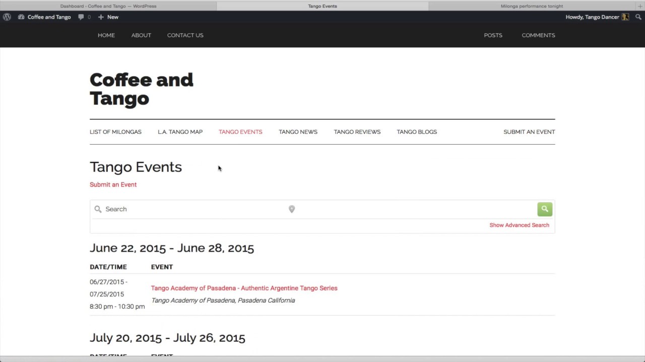 How to Publish an Events Manager Event in Wordpress