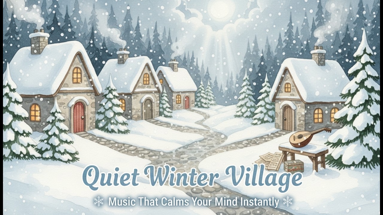 A Quiet Winter Village ❄️ Music That Calms Your Mind Instantly