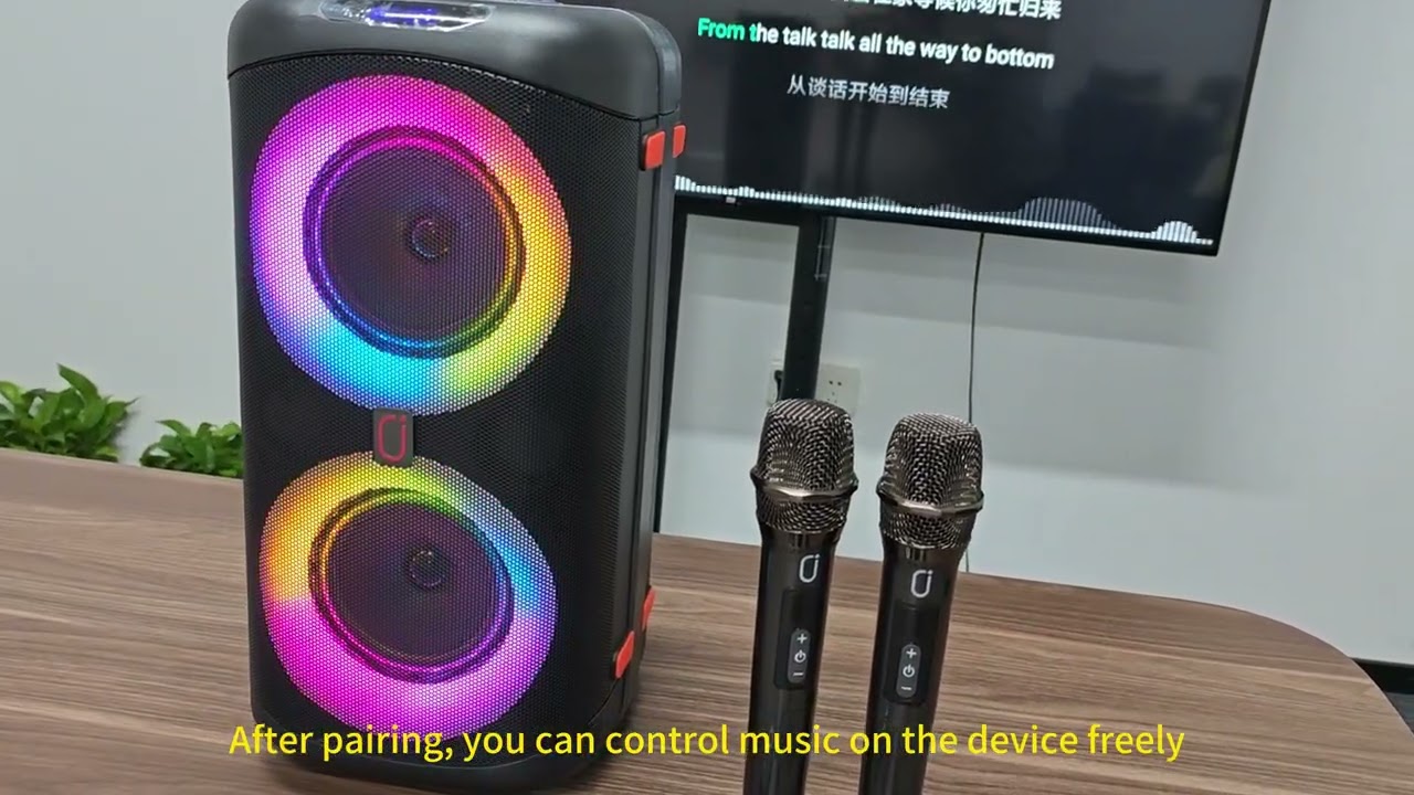 SHOW YOU THE TV/AUX/TWS FUNCTIONS OF T27 PORTABLE SPEAKER.