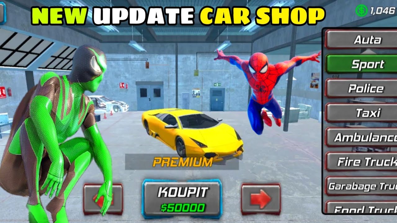 New update car shop in rope frog ninja hero | rope rope frog ninja - strange gangster vegas