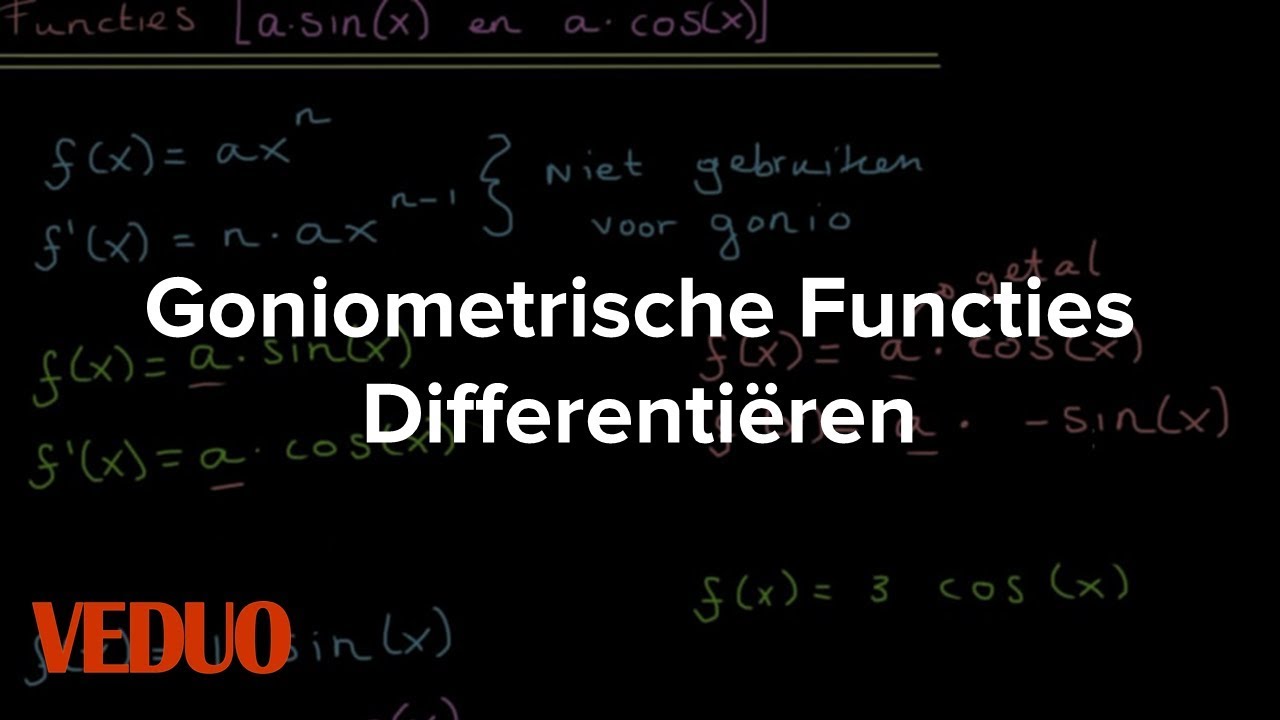 Goniometrische functies | Differentiëren | Veduo
