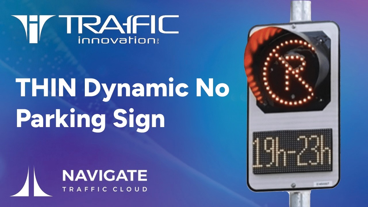 THIN Dynamic LED Parking Sign & Navigate Traffic Cloud communication platform