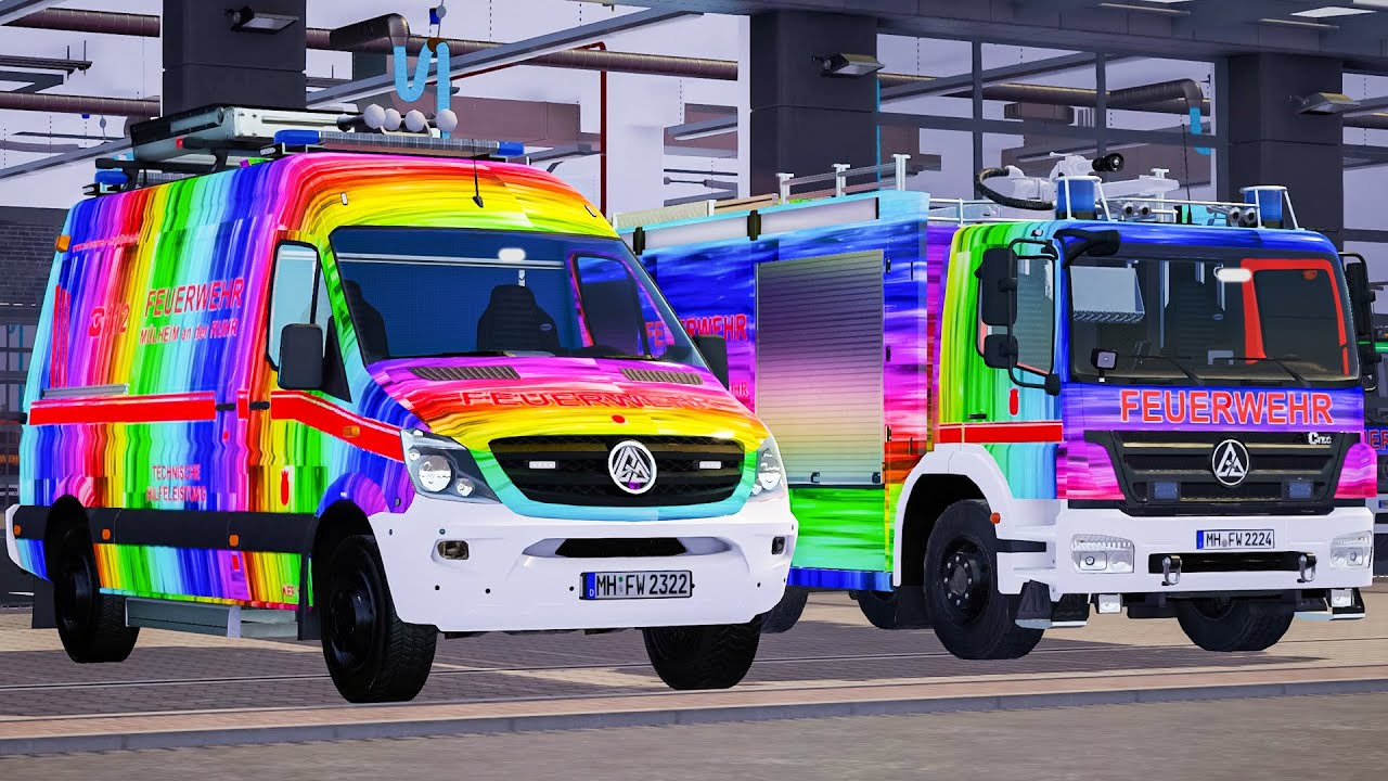 Rainbow Emergency Call 112 - German Firefighter and Ambulance Rapid Responding! 4K