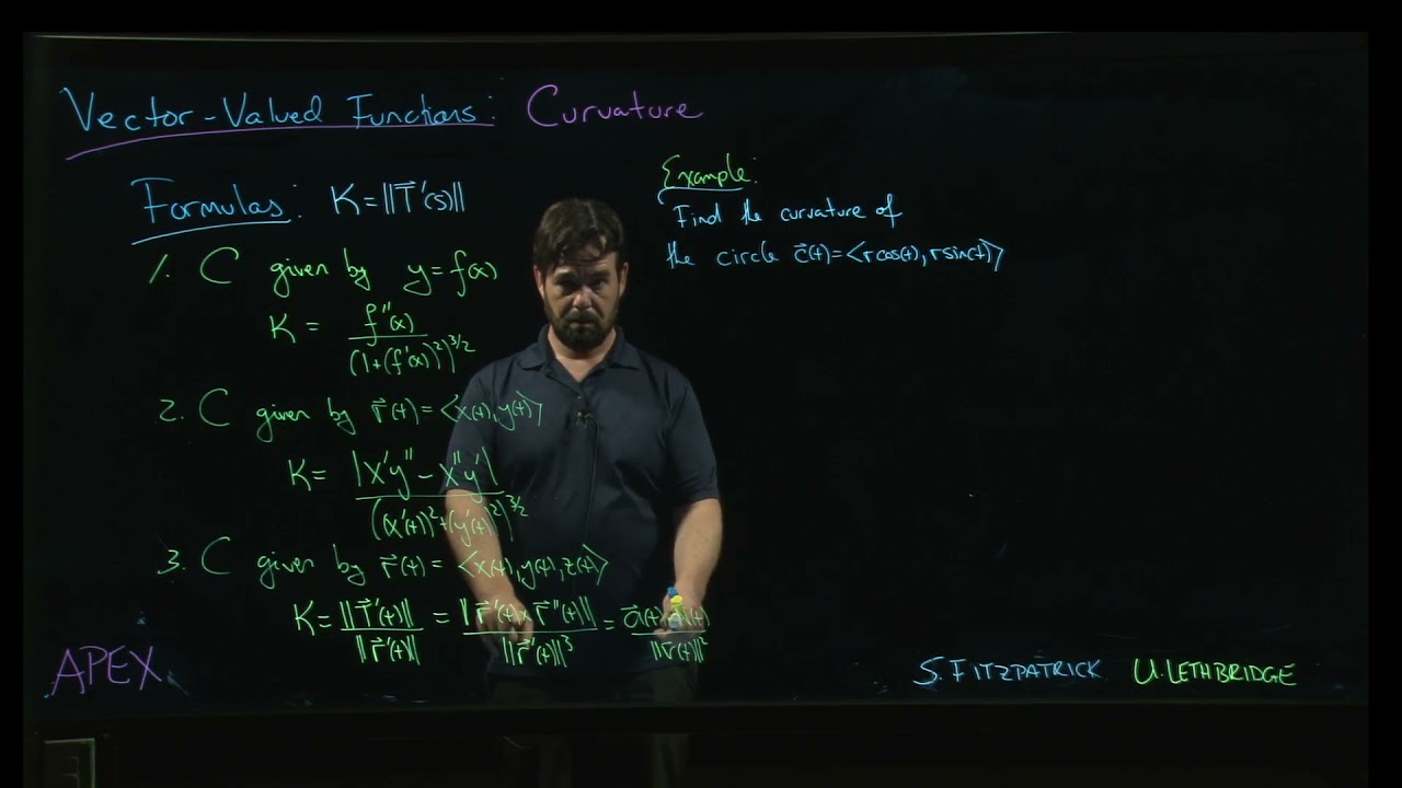 Vector-Valued Functions - Curvature: 06. Formulas and Circle Example