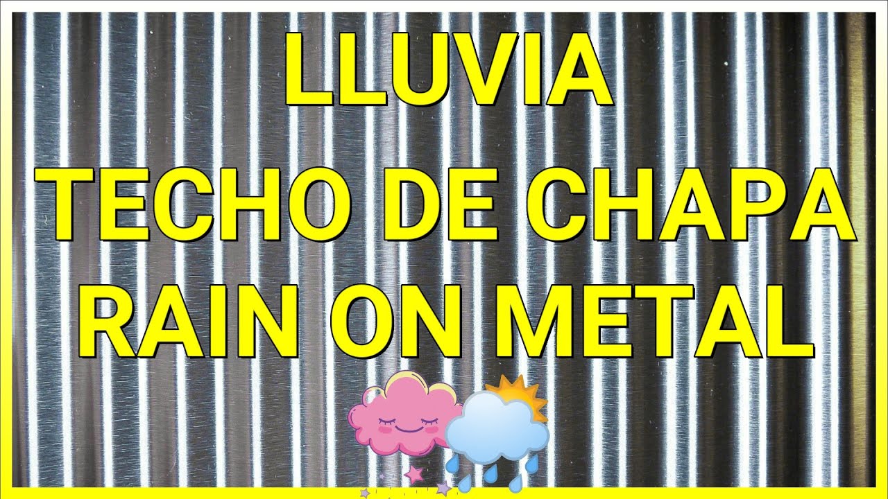 LLUVIA en TECHO de CHAPA o METAL | SUE&Ntilde;O profundo | PANTALLA NEGRA | RELAX | Heavy RAIN ON METAL 💧☔