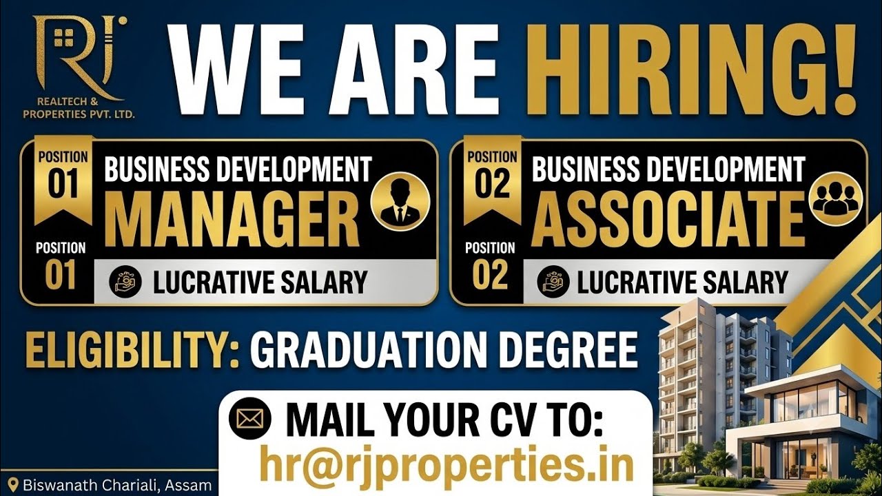 ✅চাকৰি বিচাৰি আছে যদি CV Mail কৰক | BDM/BDA Vacancy | ভাল দৰমহা ও আছে promotion ও Incentiveৰ সুবিধা