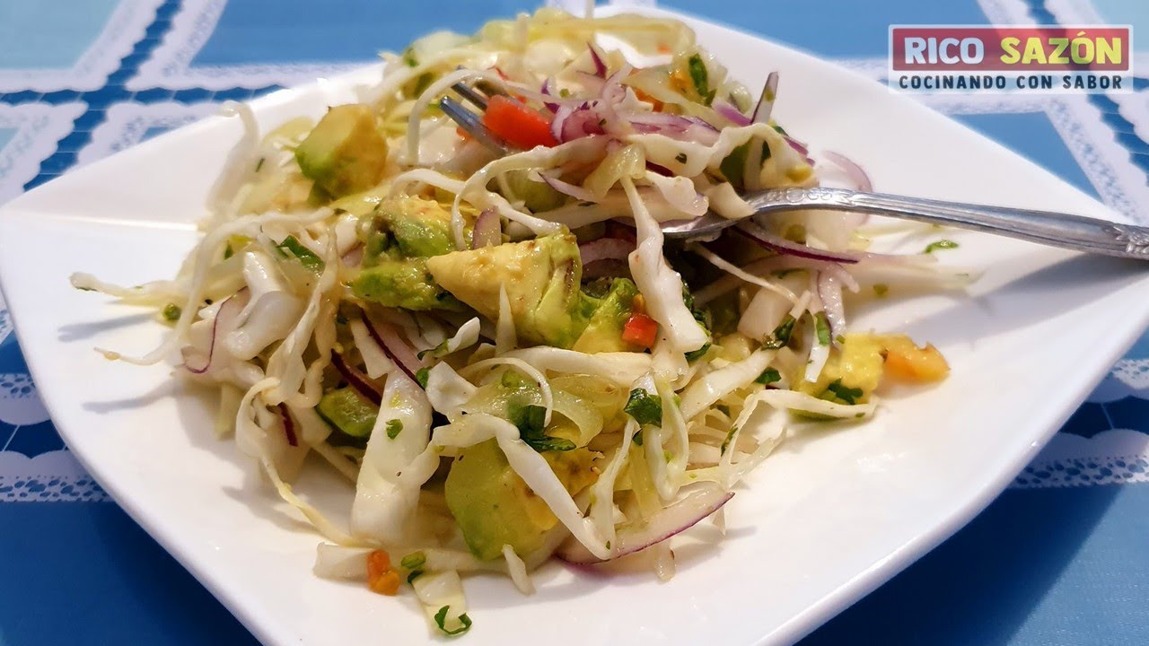 ENSALADA FACIL 💥 Pepino, Tomate, Aguacate Y Repollo 🥗 Deliciosa No Comerás Otra