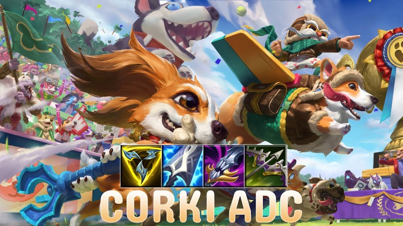 GODLIKE CORKI!! TipsQy plays Corki ADC vs Ashe | Season 16