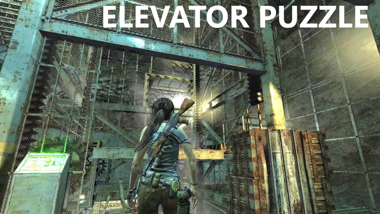 TOMB RAIDER | Unjam the elevator | Elevator puzzle |