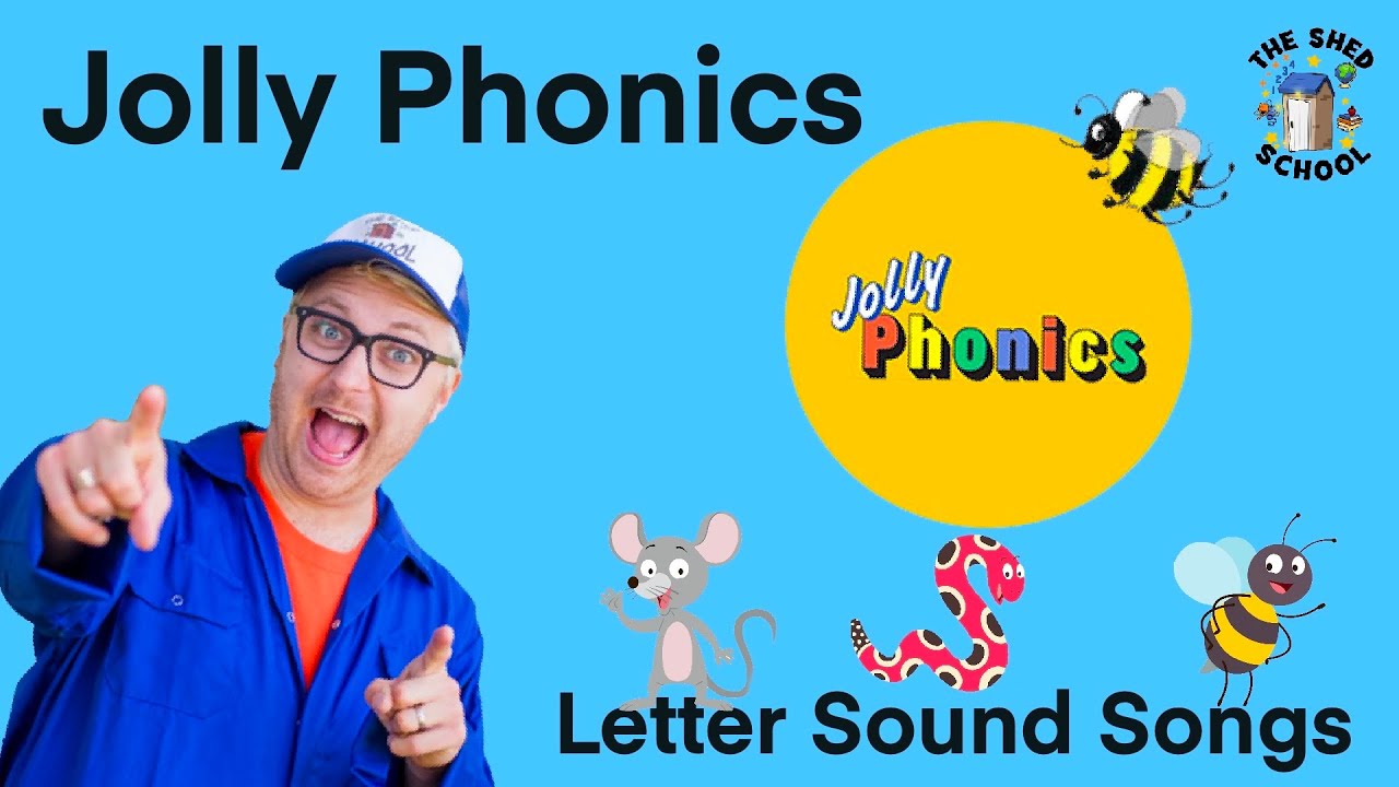 Phonics Letter Sound SONGS - JOLLY PHONICS - Set 1 - The Shed School