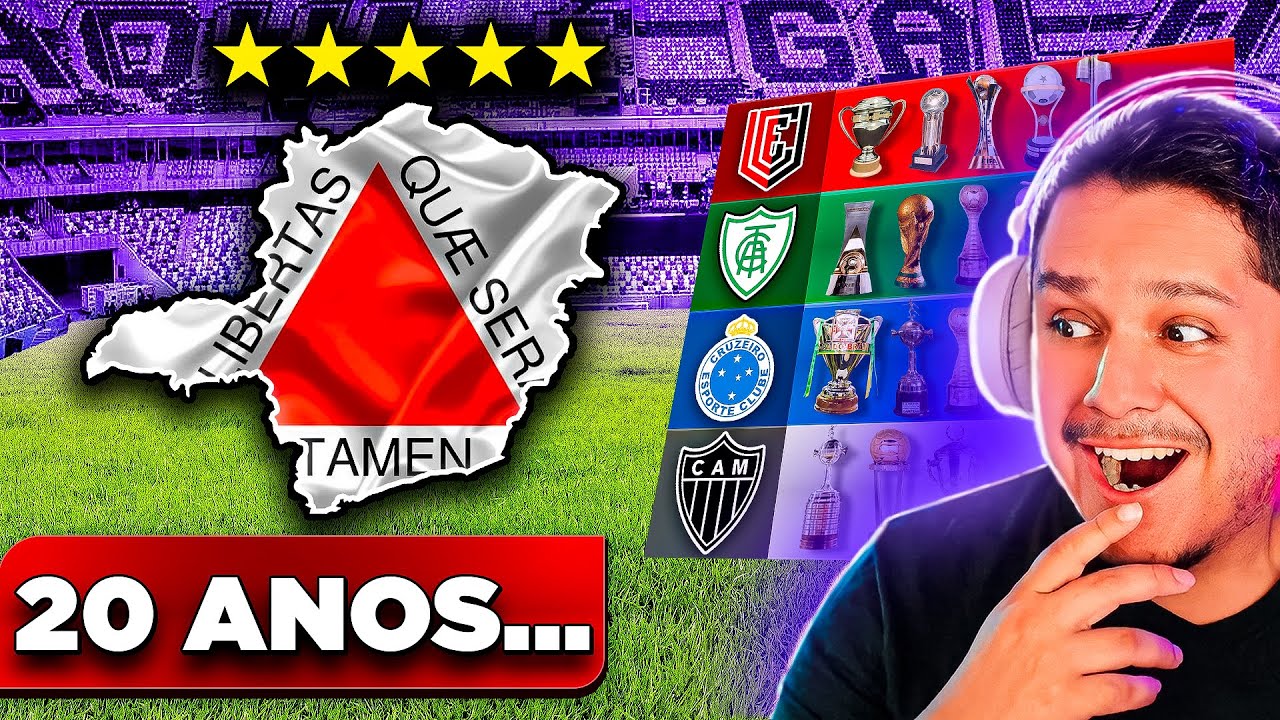 Investi BILH&Otilde;ES no FUTEBOL MINEIRO por 20 ANOS! FM 2023 EXPERIMENTO!