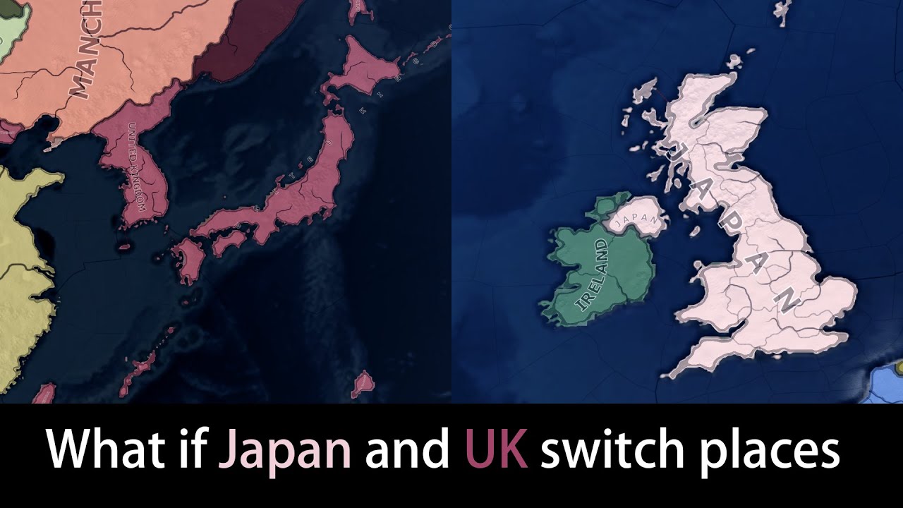 What if Japan and the United Kingdom switch places | Hoi4 Timelapse