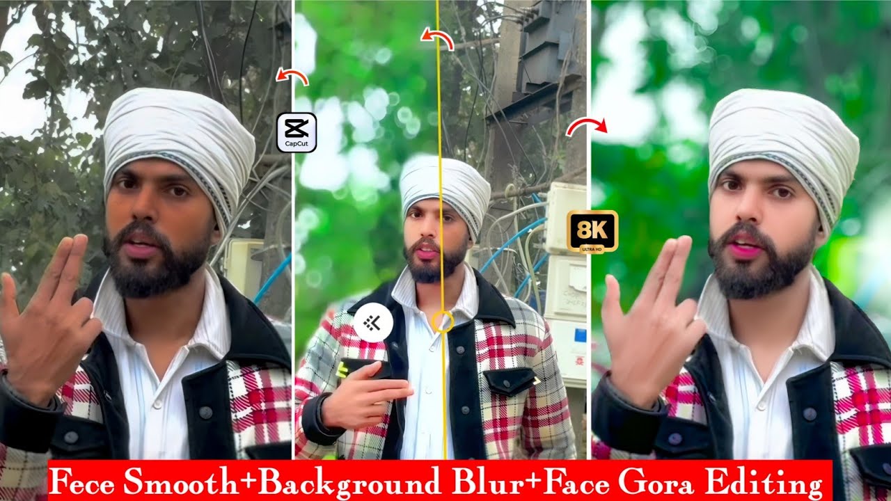 Capcut App से Face Smooth+Face Gora +Backgraund Blur kaise करें||Trending Vidoe Editing In capcut