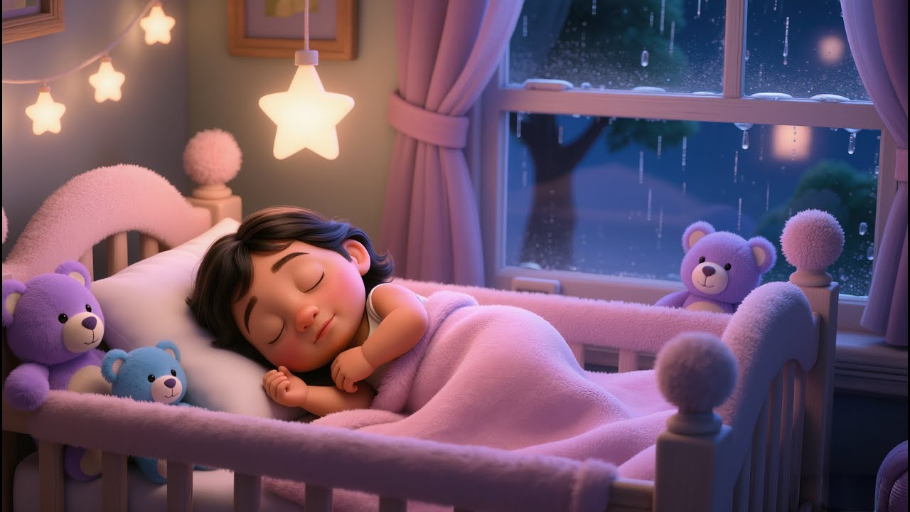 Música para Bebê Dormir — Sons de Sino e Chuva Relaxantes para Noite. Tranquila.
