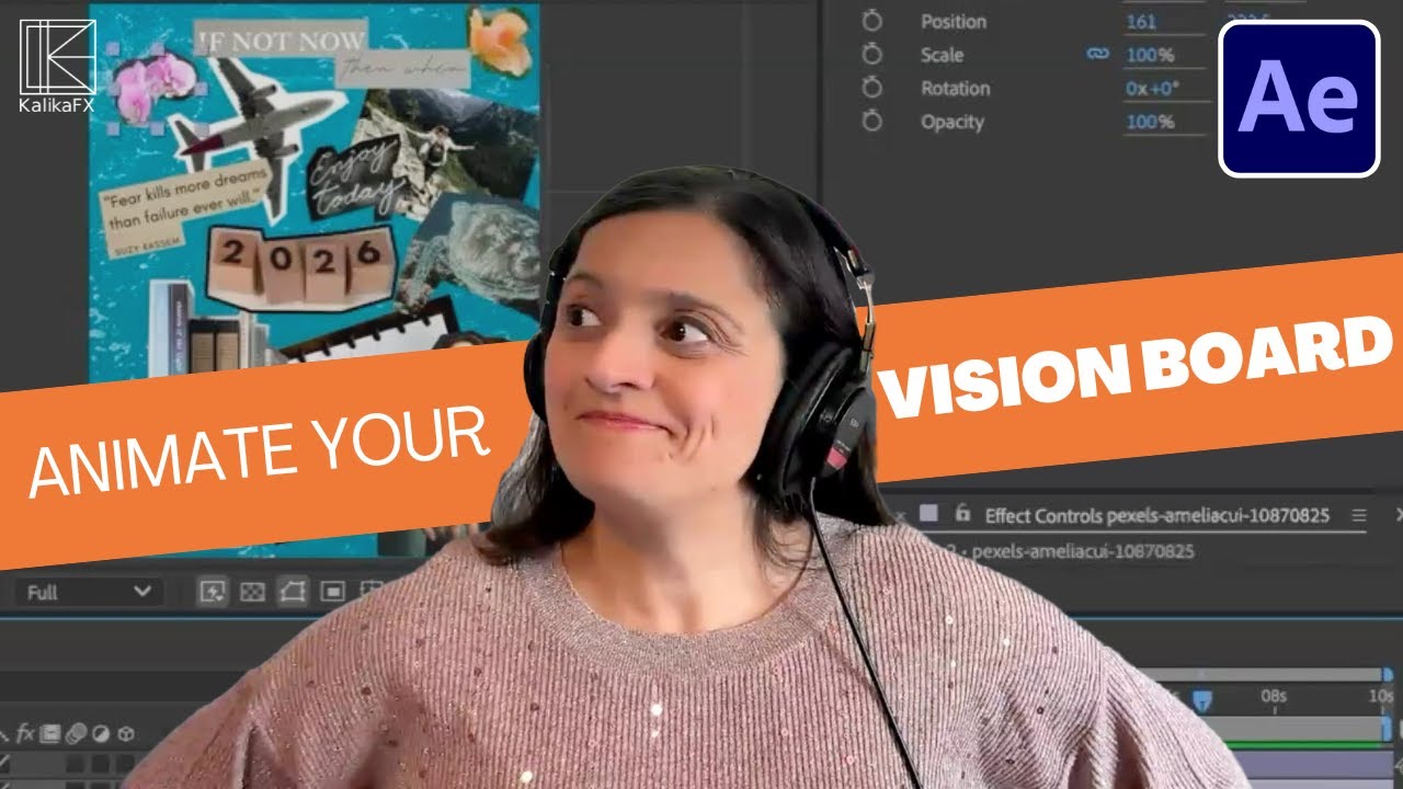 Animated Collage Animation: Vision Board Pt. 2! | After Effects Beginner Tutorial
