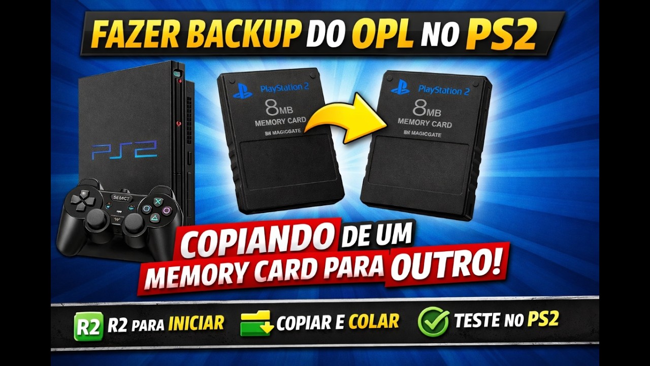 Como Fazer Backup do OPL no PS2 (Copiar OPL de um Memory Card para Outro)