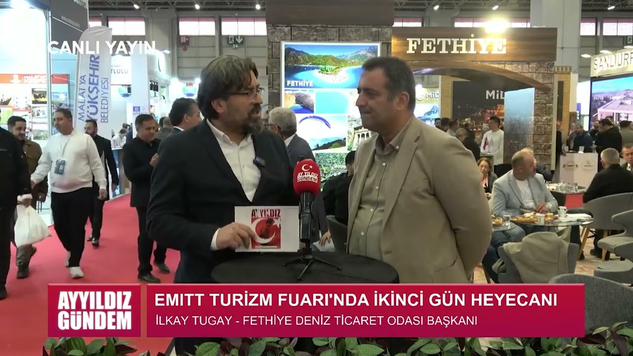 Fethiye Deniz Ticaret Odası Başkanı İlkay Tugay, EMITT Fuarı’nda turizm gündemini değerlendirdi.