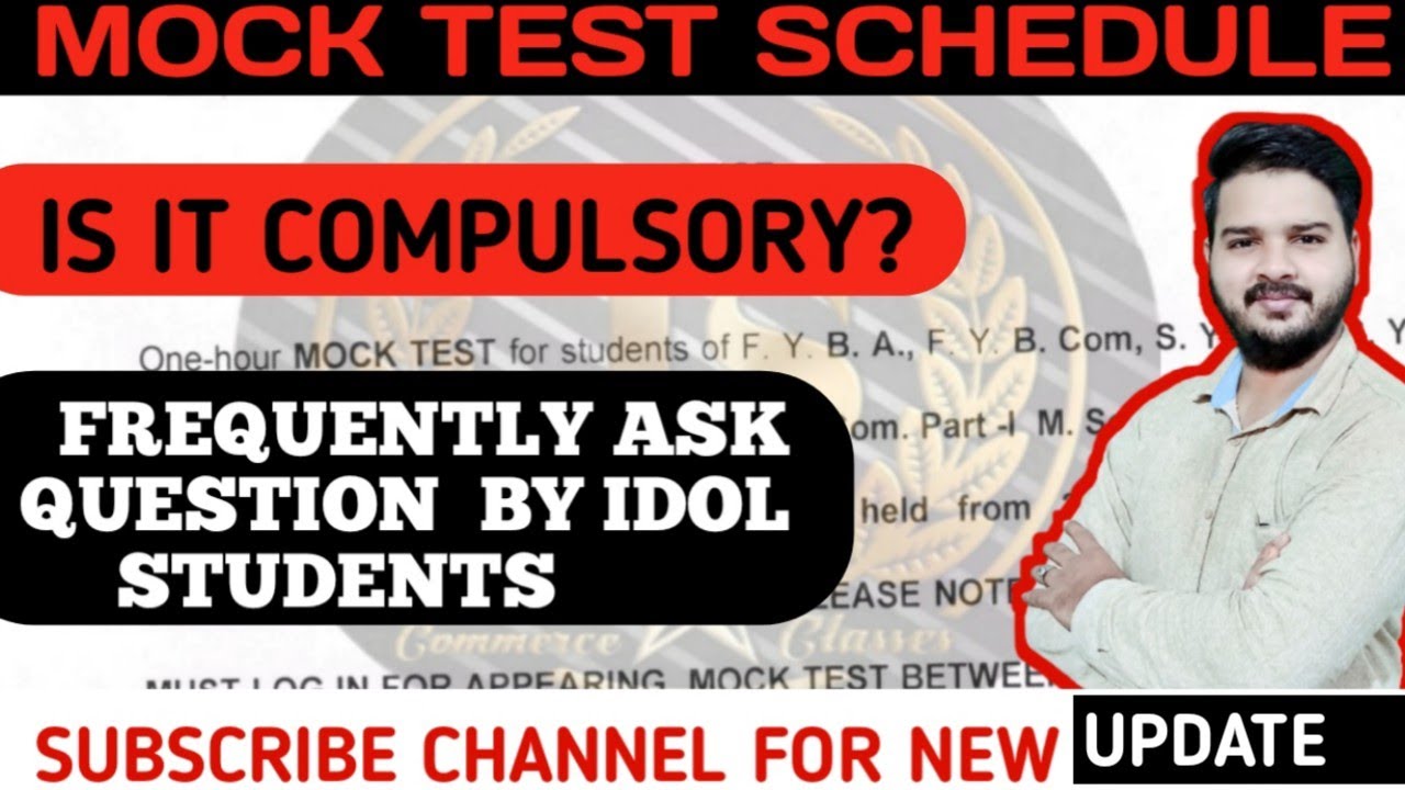 IDOL Mock test 20 Nov|Fybom|Sybcom|Mcom|FYba|SYba|Ma|PGDFM|Mumbai University mock tes|
