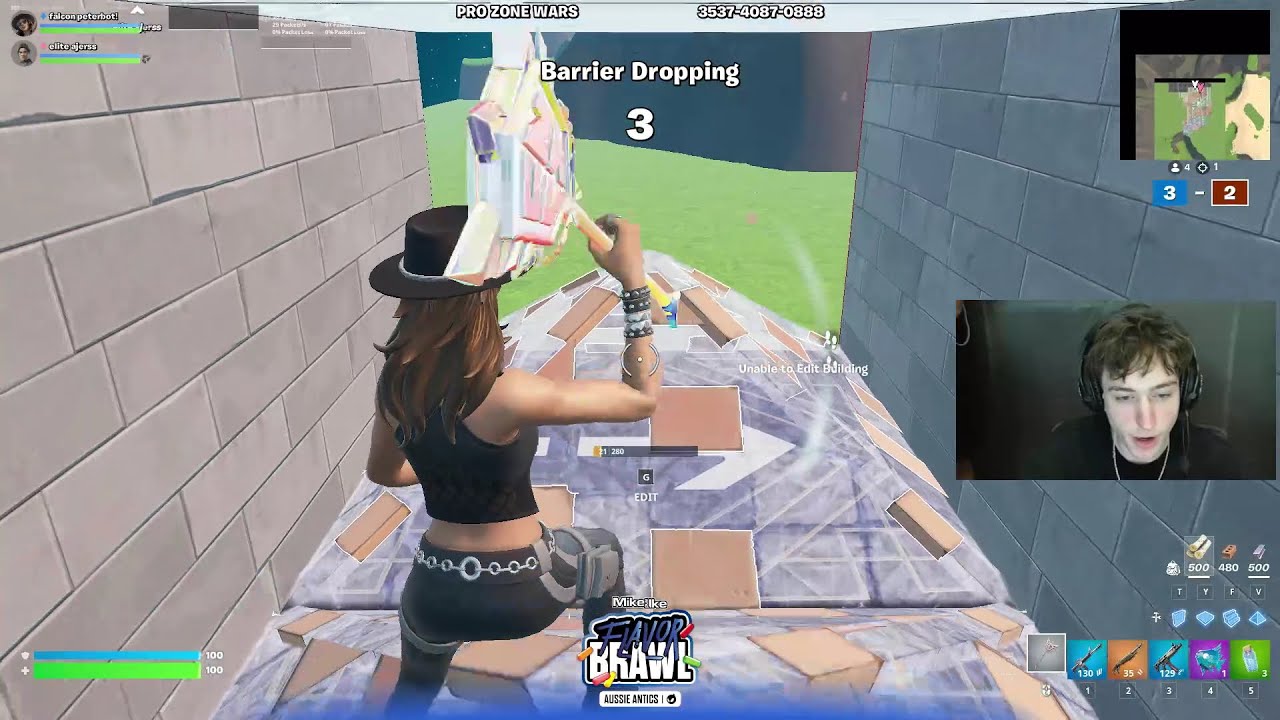 Peterbot and Ajerss vs Reet and King 2v2 at Aussie Antics LAN | Fortnite