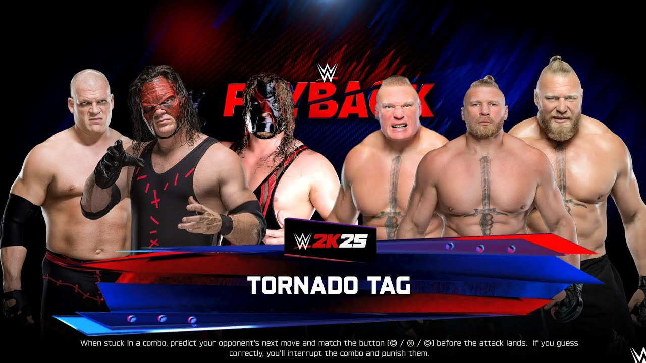 WWE 2K25 - Team Kane vs Team Brock Lesnar | Epic Extreme Rules Tag Match PS5 