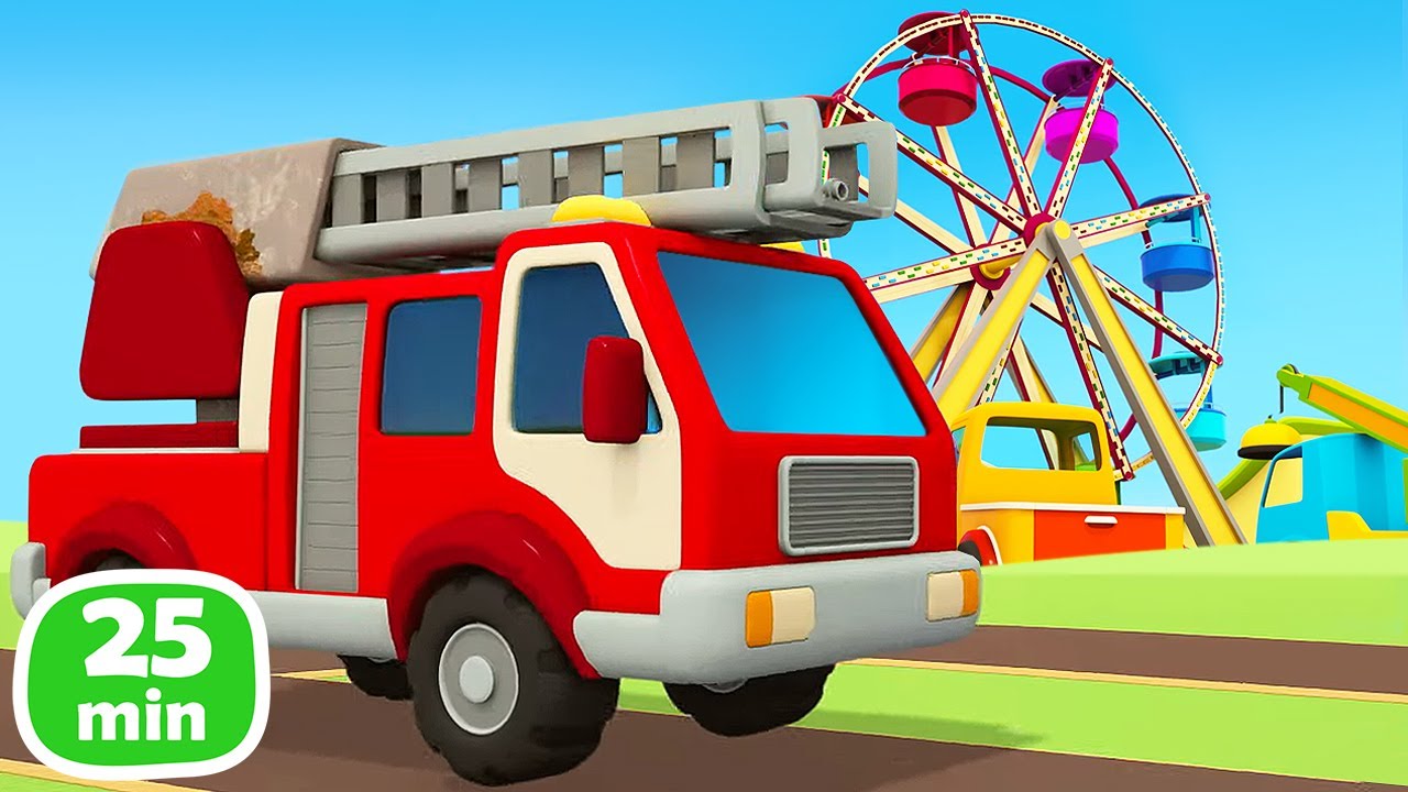 Lehrreicher Zeichentrick für Kinder. Die Helfer Autos - 5 Folgen am Stück