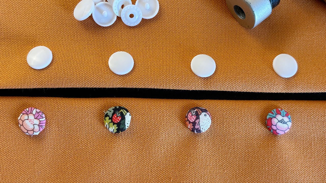 Sewing Hacks | Snap Button Transformation | How to make Plastic Snap Button Beautiful, Fabric Button