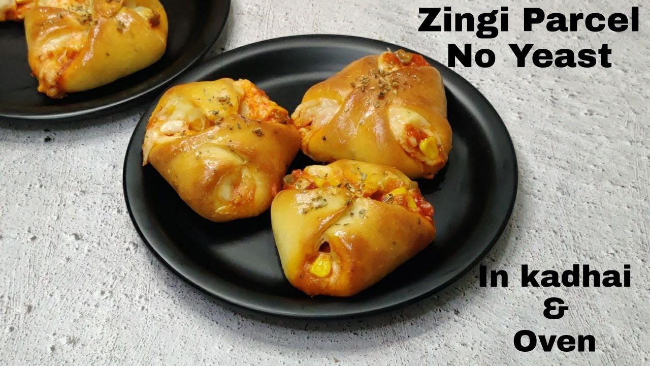 Veg Zingi Parcel Recipe In Kadhai & Oven | Dominos Style Zingi Parcel | NO YEAST | The Veggie Rasoi