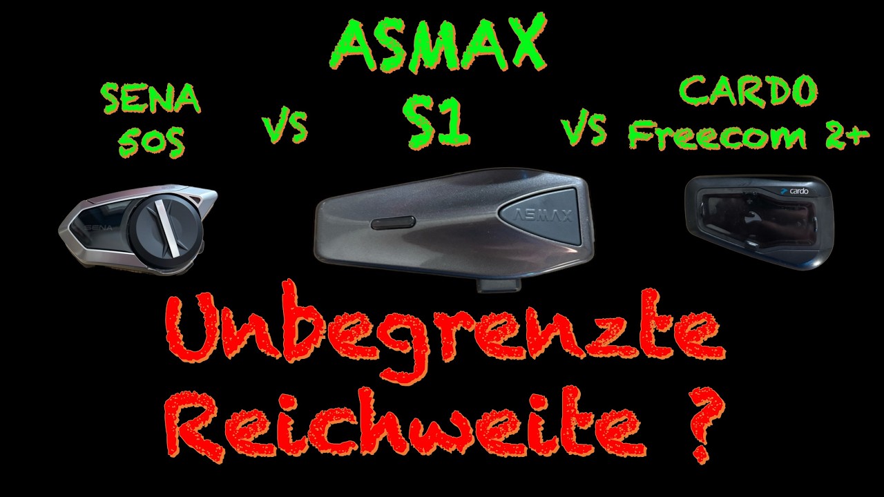 Asmax S1 Headset im Härtetest, Kann es wirklich mehr als SENA oder CARDO ? Unbegrenzte Reichweite!