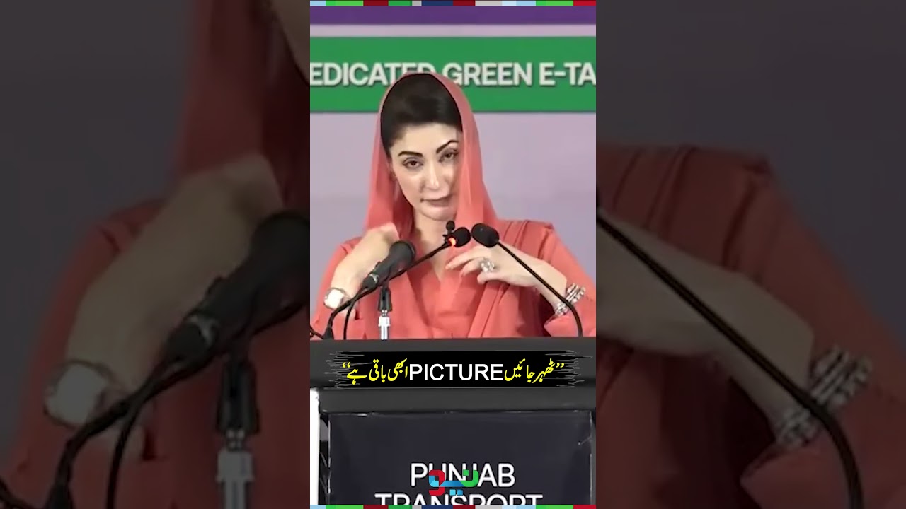 Don&rsquo;t Miss This - CM Maryam Nawaz&rsquo;s Viral &lsquo;Picture Baqi Hai&rsquo; Remark | #maryamnawaz #shorts