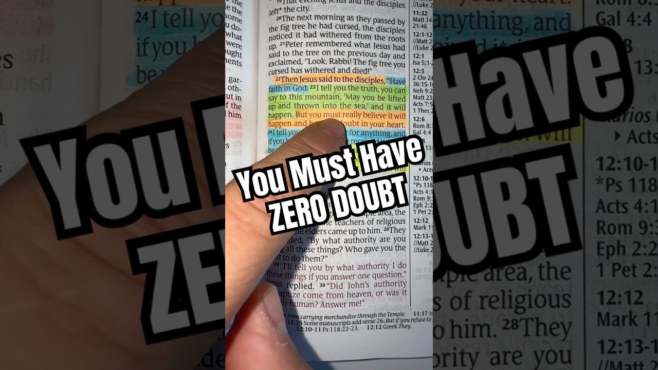 You MUST have ZERO Doubt. #bibleverse #bible #verseoftheday #jesus #christianshorts