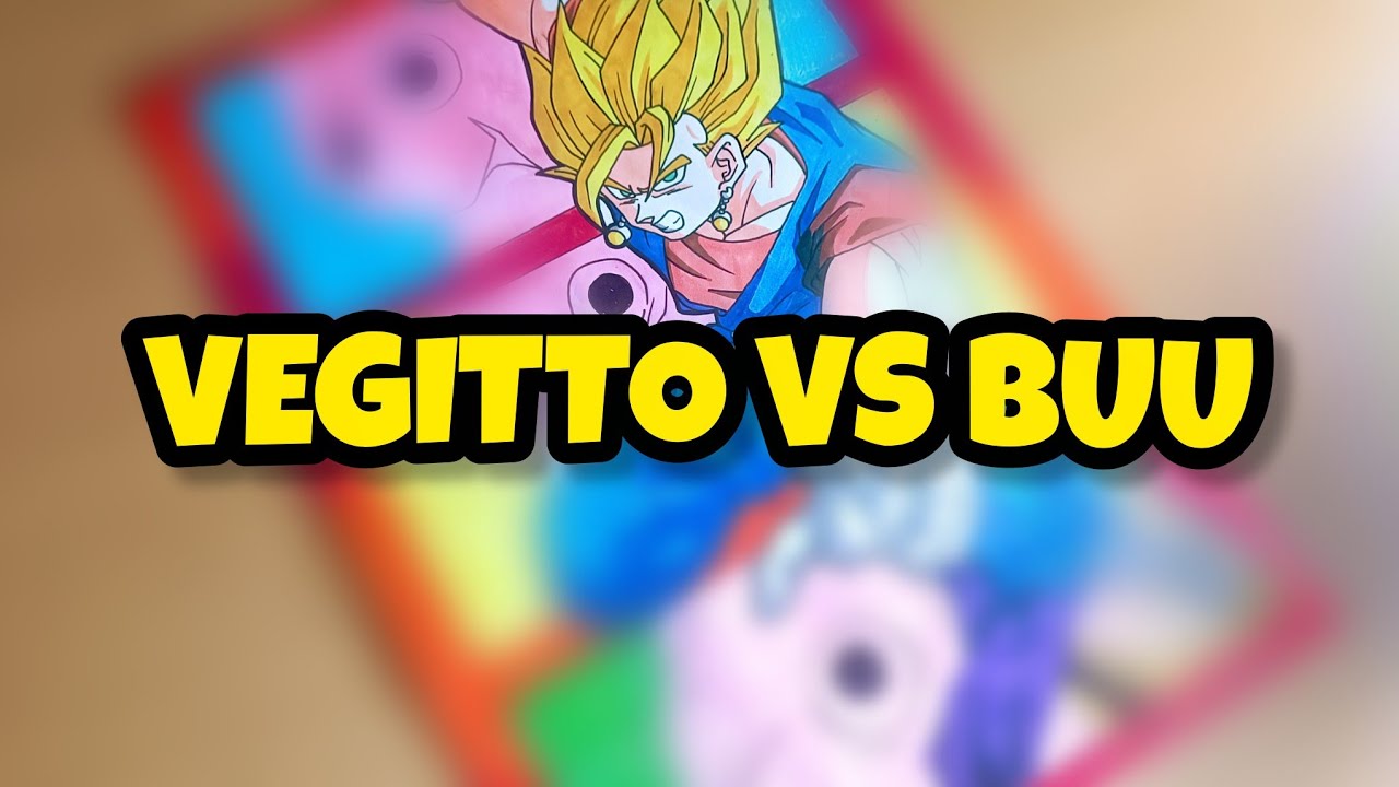 DIBUJO DE VEGITTO VS MAJIN BUU 🔥 DRAGONBALLZ DRAWING 😱 SAGA BUU