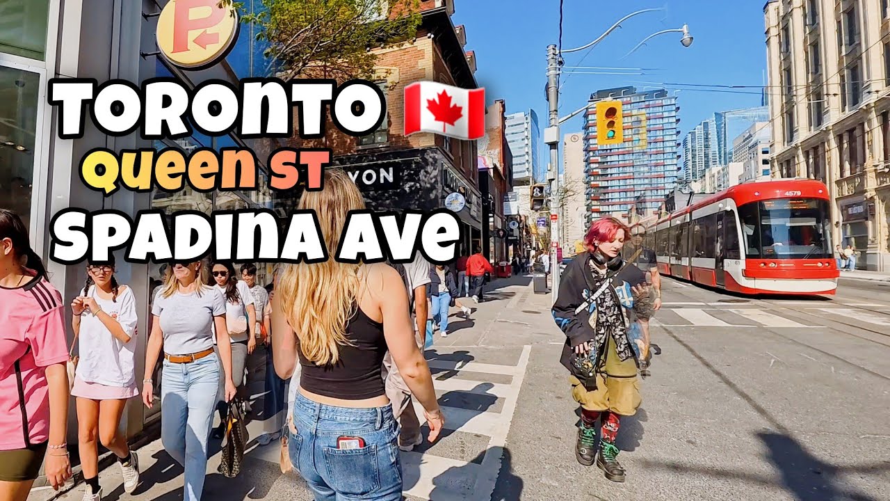 Toronto Downtown walking Tour On Queen Street & Spadina Ave, Canada