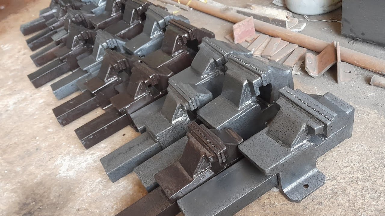 handmade bench vise with the best quality #diy #vise #handmade