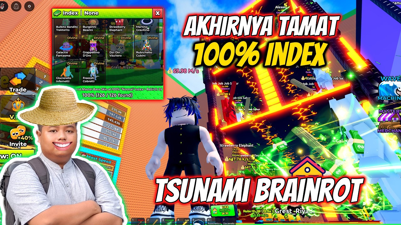 DAY 16 PUASA!!! COBA TEORI SINYAL DOWN DI ESCAPE TSUNAMI FOR BRAINROT!!! #roblox #shorts