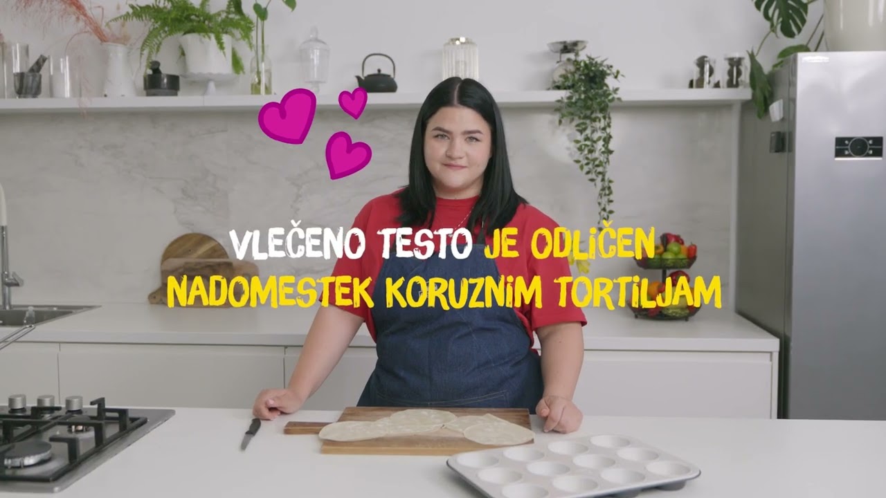 Pekarna Pecjak Evo z Evito Takosi iz vlecenega testa z govedino