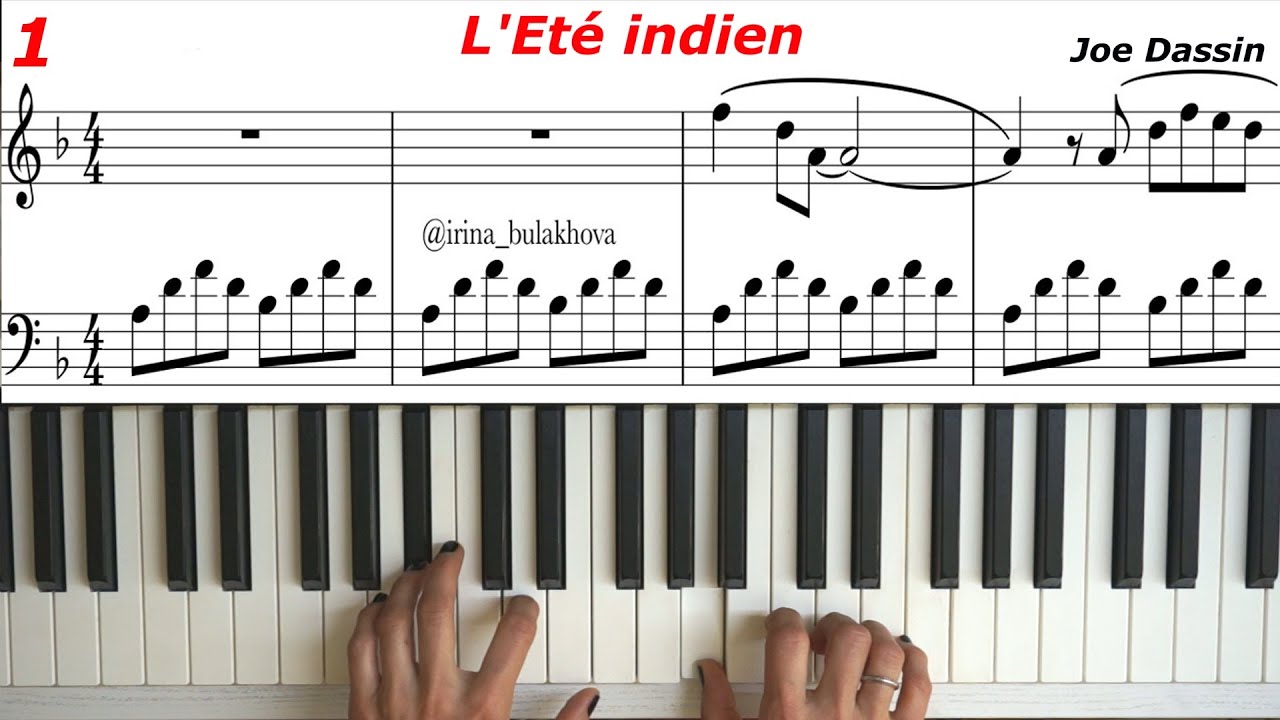 L'ETE INDIEN  БАБЬЕ ЛЕТО  ДЖО ДАССЕН JOE DASSIN PIANO Пианино Aun vivo para el amor Indian September